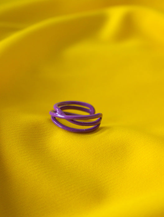 Anillo enredo morado