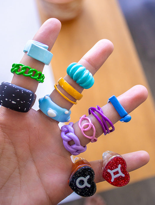 Anillo trenza lila