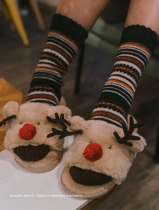 Babuchas navideñas reno