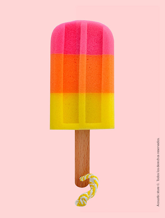 Esponja de baño con forma de paleta
