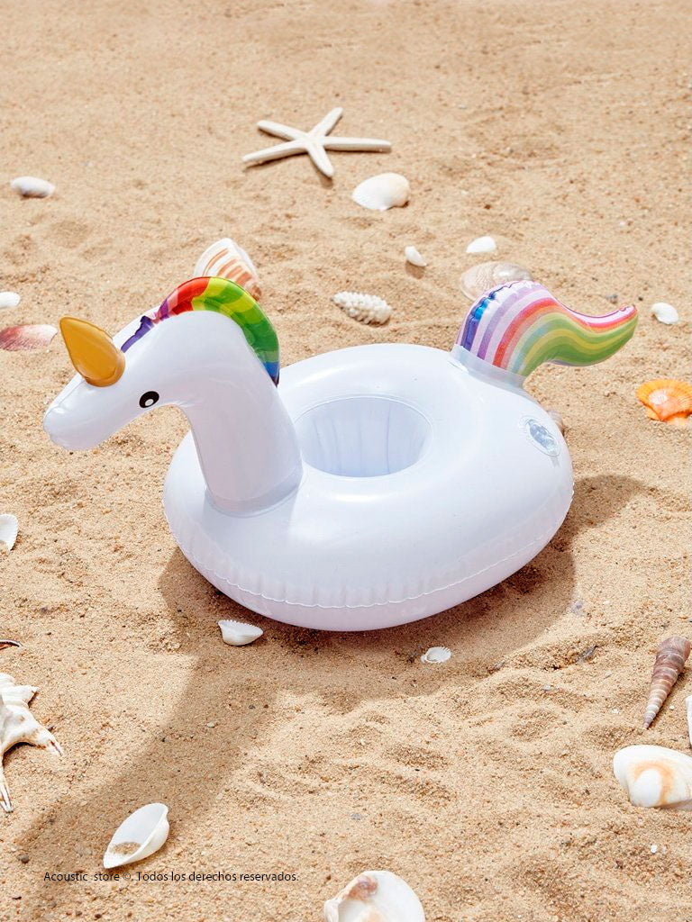 Flotador para bebidas unicornio