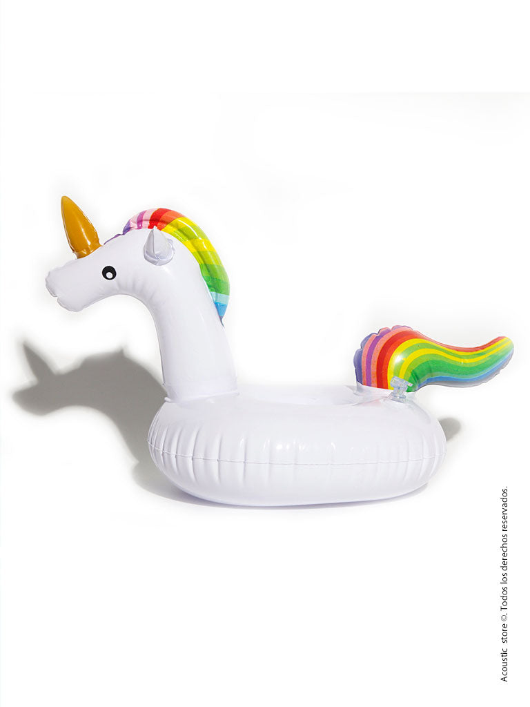 Flotador para bebidas unicornio