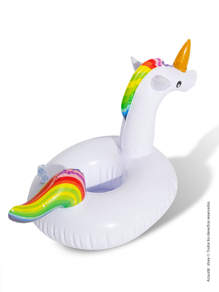 Flotador para bebidas unicornio
