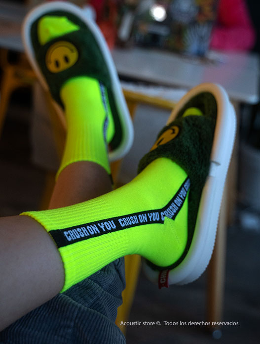 Babuchas happy face verdes